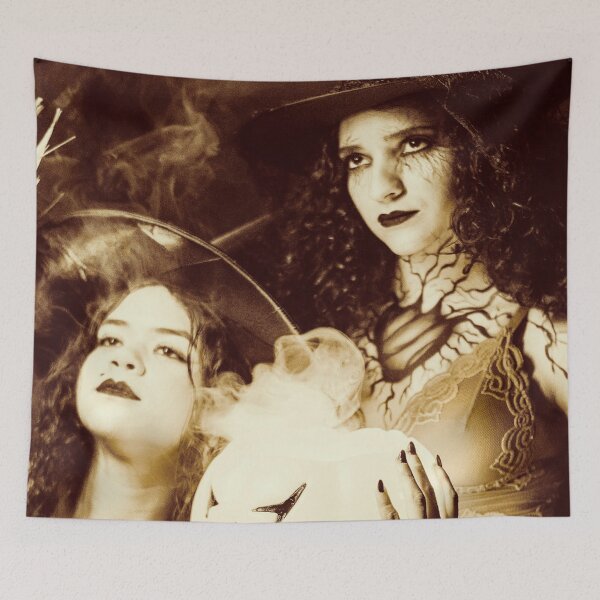 Item preview, Witches in Sepia Casting a Spell designed and sold by AnimaliaStar.