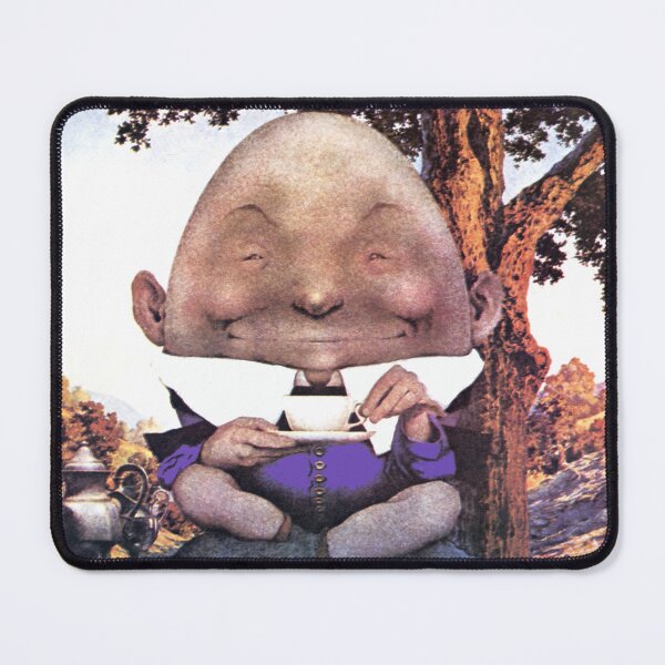 Artikelvorschau, Humpty Dumpty trinkt Tee entworfen und verkauft von GrayHareCards.