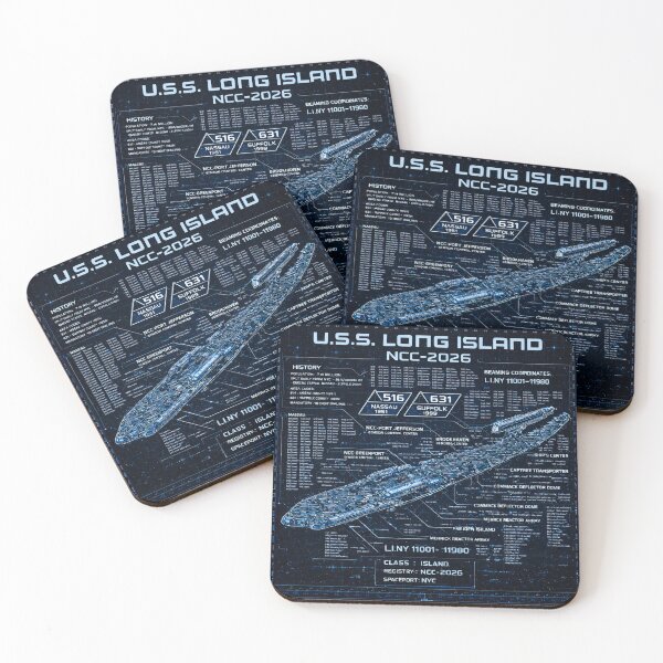Item preview, U.S.S. Long Island NCC-2026 — Blueprint Edition designed and sold by Rents Due So You Haz Stickers and Merch.
