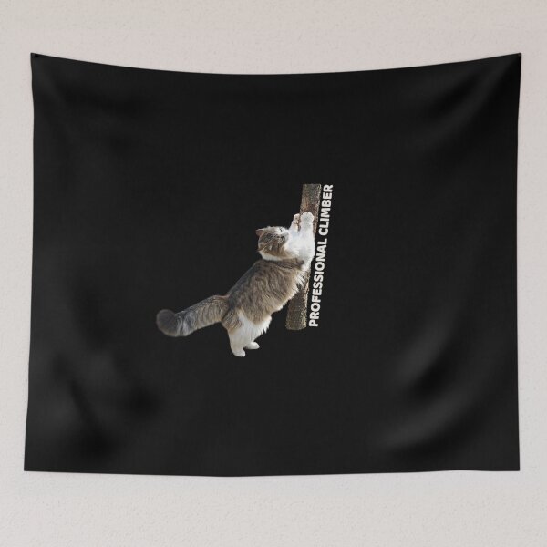 Item preview, Professional Climber – Funny Cat Tree Climbing Design designed and sold by MB-CatPrints.