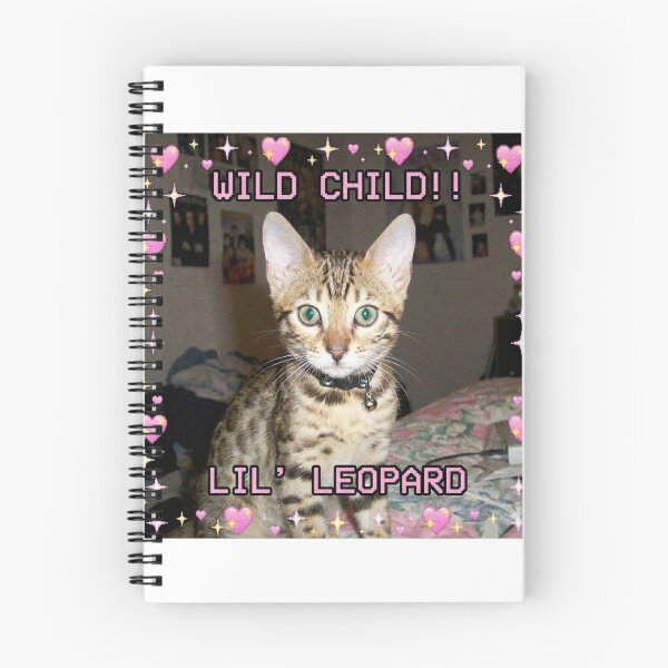 Item preview, 2000s Retro Bengal Cat PFP - WILD CHILD Glitter Graphic designed and sold by Pokah79.