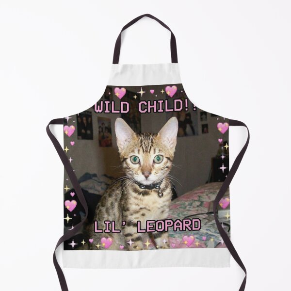 Item preview, 2000s Retro Bengal Cat PFP - WILD CHILD Glitter Graphic designed and sold by Pokah79.