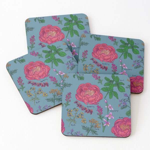 Item preview, Victorian Flower Language "I hate you" Large Scale Blue Teal designed and sold by JamieWetzel.