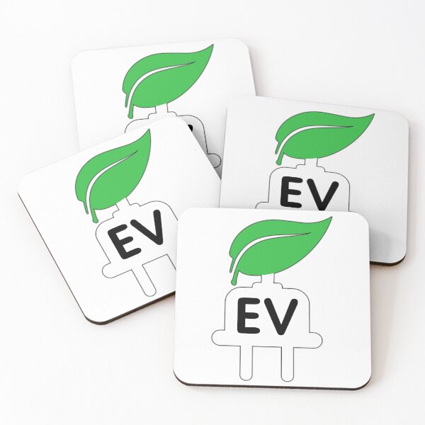 Item preview, Ev plug green Leaf  Decal vinyl for electric vehicle  car designed and sold by ramwebroom.