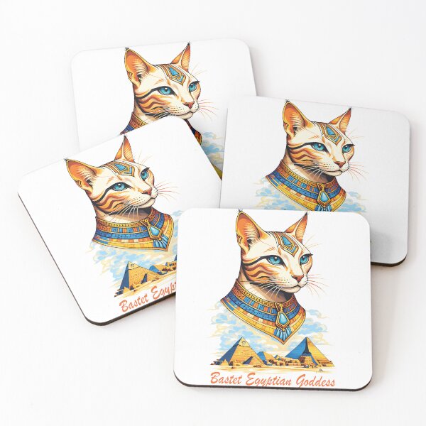 Item preview, Golden Pharaoh Cat: The Divine Bastet Goddess of Egypt | Ancient Egypt Art designed and sold by GulfSignature.
