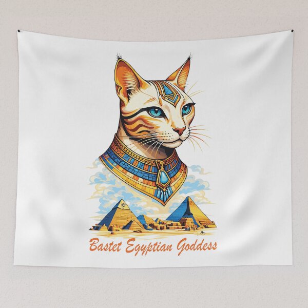 Item preview, Golden Pharaoh Cat: The Divine Bastet Goddess of Egypt | Ancient Egypt Art designed and sold by GulfSignature.