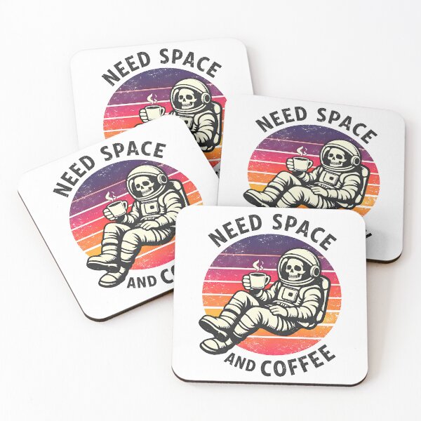 Item preview, Need Space And Coffee Skeleton Astronaut Morning Humor designed and sold by LSphere Art.