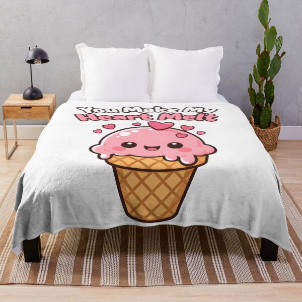 Item preview, You Make My Heart Melt Cute Kawaii Ice Cream. designed and sold by The-T-In-Retro.