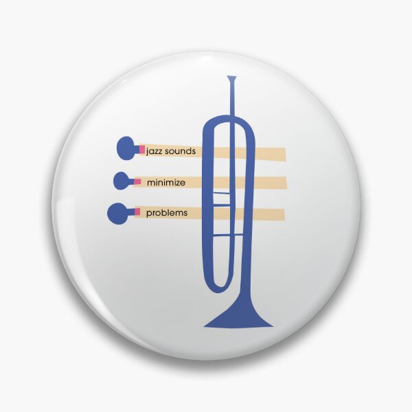 Item preview, Funny Jazz Trumpet - Jazz Sounds Minimize Problems Quote designed and sold by PhokaPhokich.