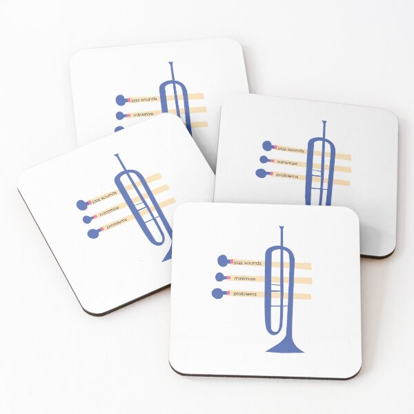 Item preview, Funny Jazz Trumpet - Jazz Sounds Minimize Problems Quote designed and sold by PhokaPhokich.
