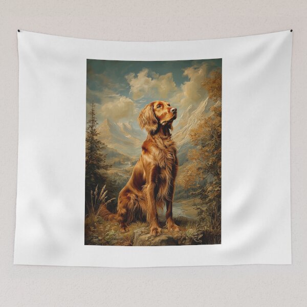 Item preview, Irish Setter in Mountain Landscape designed and sold by PetsArt.