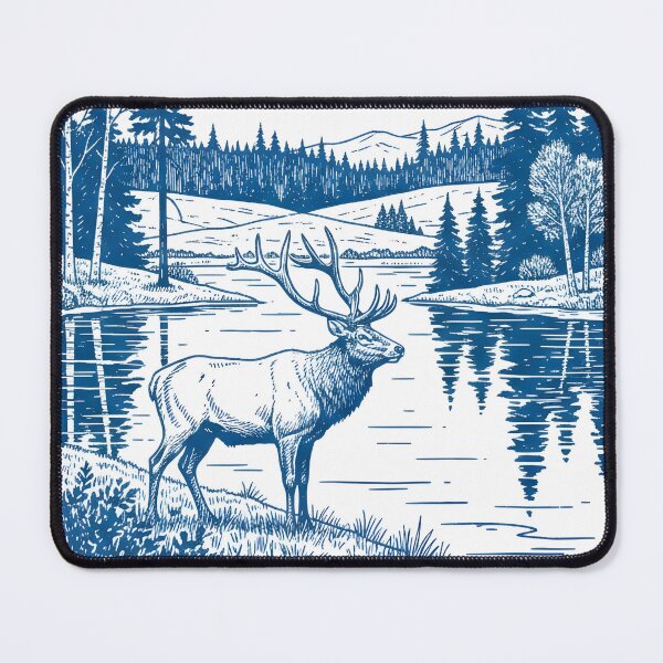Item preview, Elk Island National Park Alberta Pastel Landscape Wildlife designed and sold by HowToCanadian.