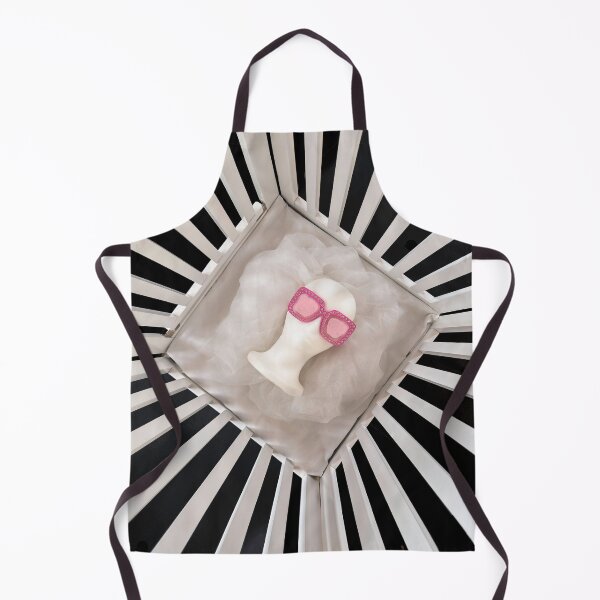 Item preview, Pink rhinestone sunglasses on model head framed fence designed and sold by MYTOPSHELF.