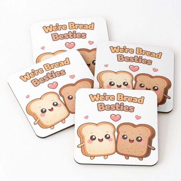 Item preview, Were Bread Besties Cute Kawaii Toast Friends. designed and sold by The-T-In-Retro.