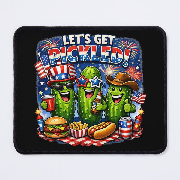 Item preview, Funny Pickles Party – Cartoon Sticker, T-Shirt & Print designed and sold by HubCreates.