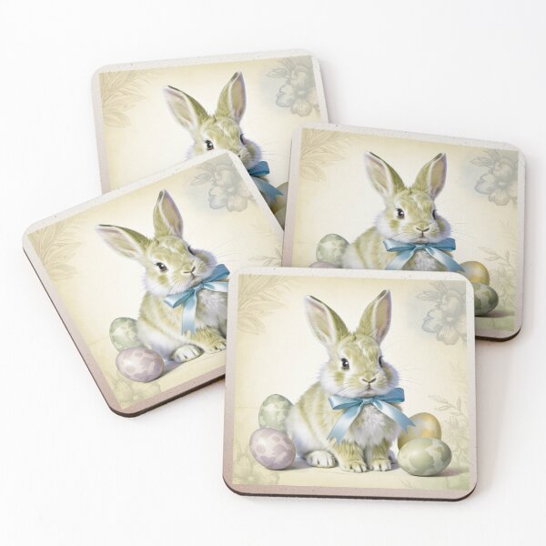 Item preview, Cute retro vintage nostalgic Easter bunny designed and sold by murroedesigns.