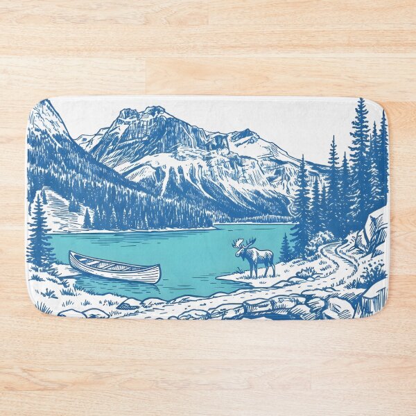 Item preview, Yoho National Park British Columbia Pastel Landscape Moose designed and sold by HowToCanadian.