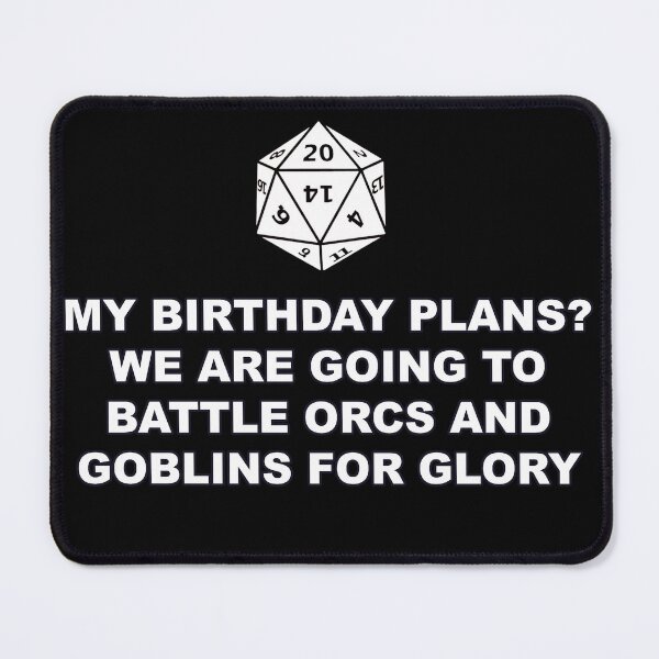 Item preview, D20 - My Birthday Plans designed and sold by ZepoPublishing.
