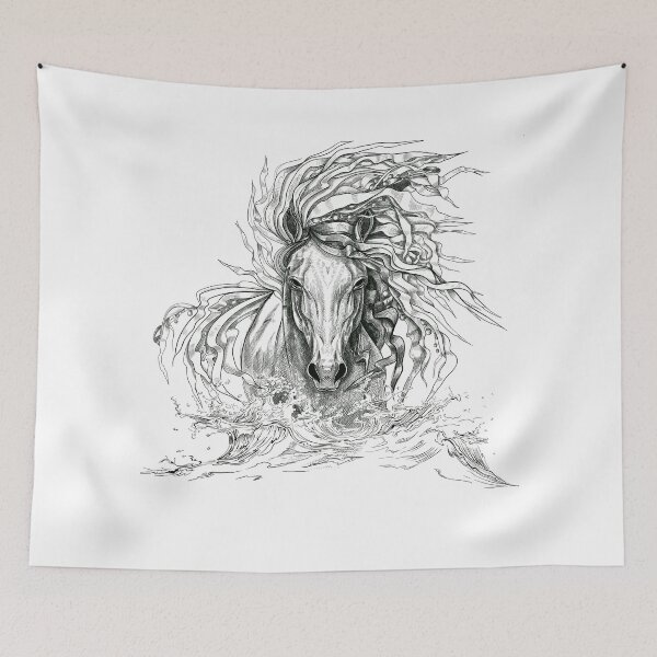 Item preview, Kelpie, mythical water horse designed and sold by TraceyEvansArt.