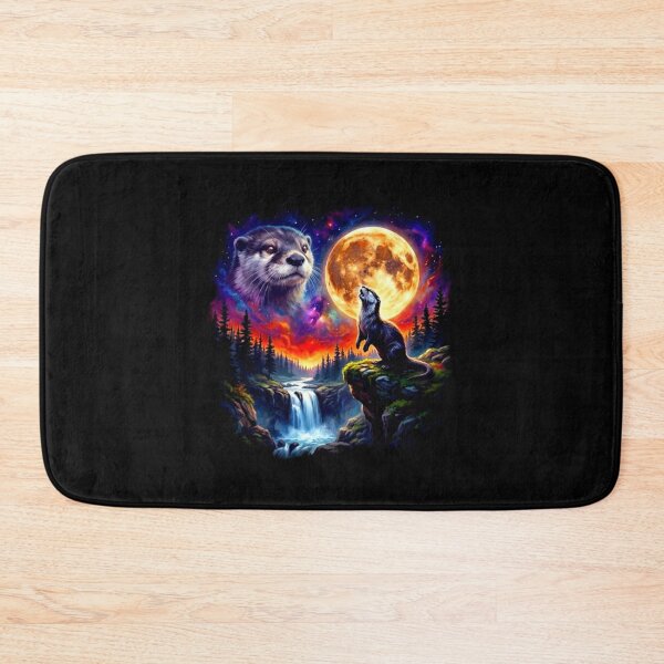 Item preview, Otter Howling at the Moon Vintage 90s Retro River Animal Graphic designed and sold by EvrmoodCo.