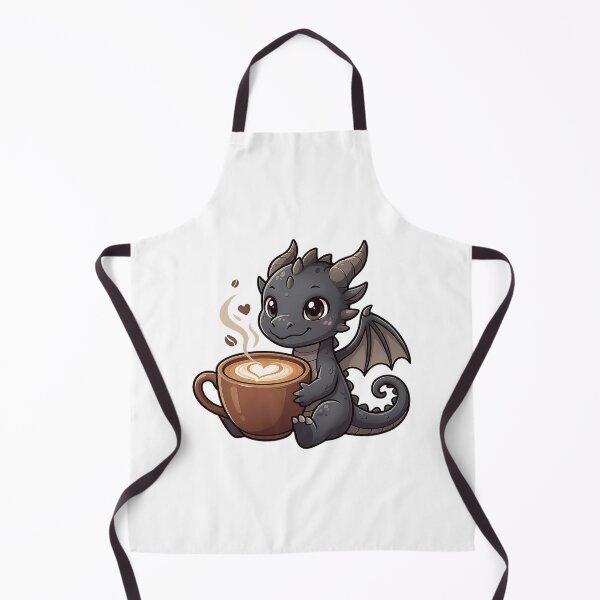 Item preview, Cute Dark Grey Coffee Dragon – Baby Dragon Latte Art Illustration designed and sold by Reminixi.