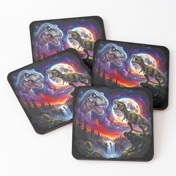 Item preview, T-Rex Dinosaur Howling At The Moon Vintage 90s Retro Graphic designed and sold by EvrmoodCo.