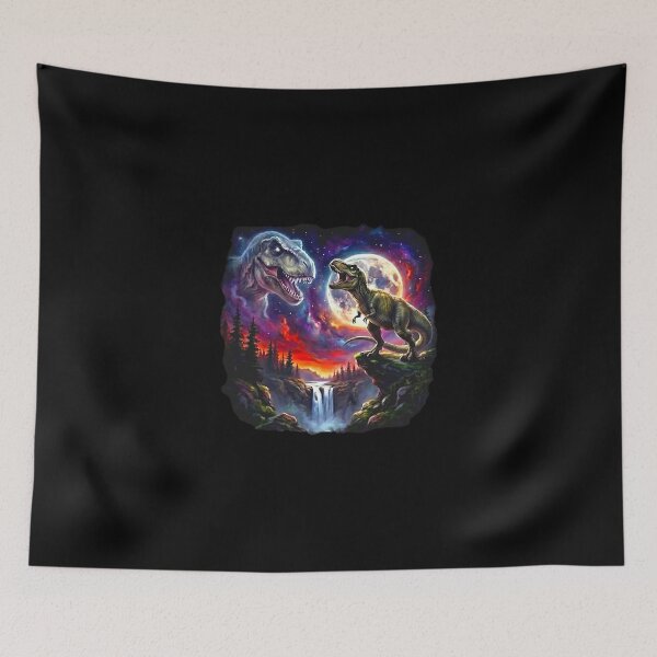 Item preview, T-Rex Dinosaur Howling At The Moon Vintage 90s Retro Graphic designed and sold by EvrmoodCo.