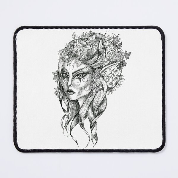 Item preview, Fantasy fae with flowers in her hair designed and sold by TraceyEvansArt.