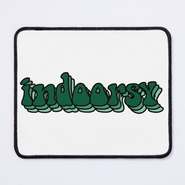 Item preview, Indoorsy Forest Green Bubble Lettering Sticker – Cute Introvert Aesthetic designed and sold by backwoodsdsgn.
