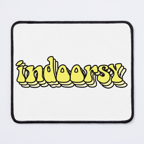 Item preview, Indoorsy Sunshine Yellow Bubble Lettering Sticker – Cute Introvert Aesthetic designed and sold by backwoodsdsgn.
