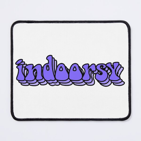 Item preview, Indoorsy Funky Purple Bubble Lettering Sticker – Cute Introvert Aesthetic designed and sold by backwoodsdsgn.