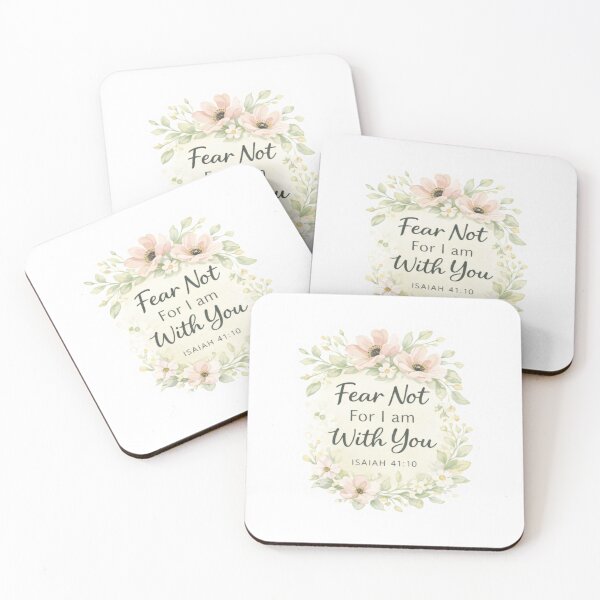 Item preview, Fear Not For I Am With You – Isaiah 41:10 Floral Bible Journaling Sticker designed and sold by DigiWoosh.