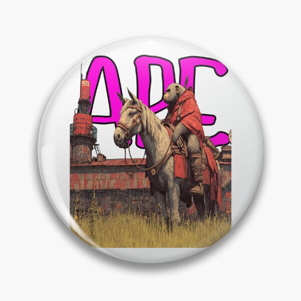 Item preview, Neon Wasteland Primate | Dystopian Cyber Ape Art designed and sold by Ignorant-Artist.