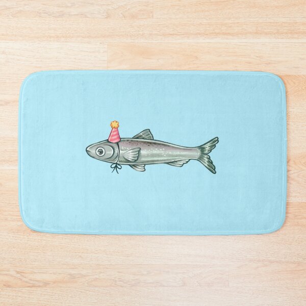 Item preview, Cute Fish Sardine with Party Hat designed and sold by cherrytreeart.