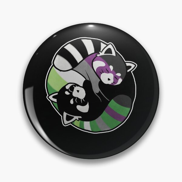 Item preview, Aroace Red Panda Yin Yang LGBT Asexual Aromantic Pride Flag designed and sold by Clara Hollins.