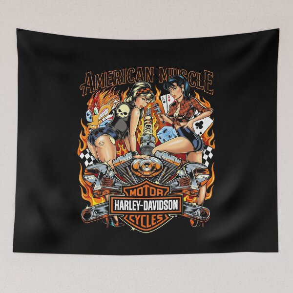 Item preview, Harley Davidson Vintage Motorcycle Rider Artwork designed and sold by enzoade.