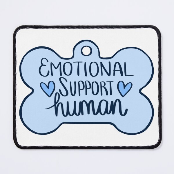 Item preview, Emotional Support Human – Funny Vet Med Dog Tag Design for Veterinary Staff & Techs designed and sold by backwoodsdsgn.