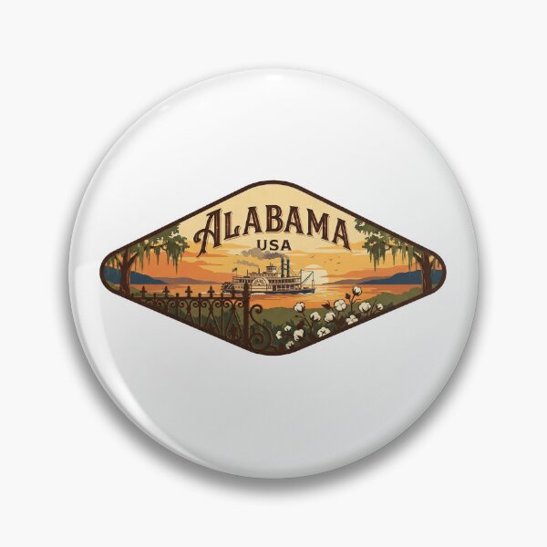 Item preview, Alabama Vintage Travel Steamboat Decal designed and sold by Baudtmann.