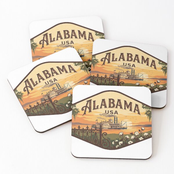 Item preview, Alabama Vintage Travel Steamboat Decal designed and sold by Baudtmann.