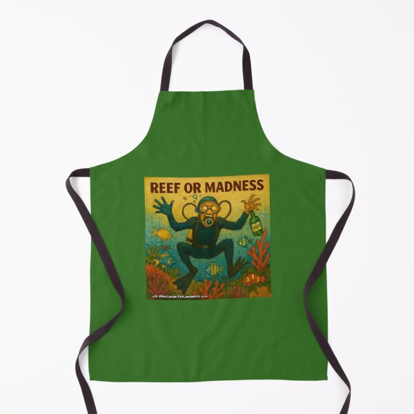 Item preview, Reef or Madness – Funny Scuba Diver Cartoon designed and sold by Rick London Gifts.
