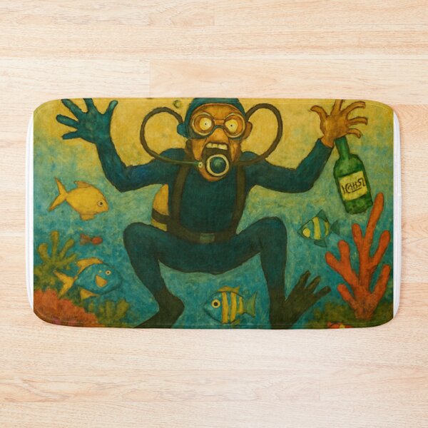 Item preview, Reef or Madness – Funny Scuba Diver Cartoon designed and sold by Rick London Gifts.