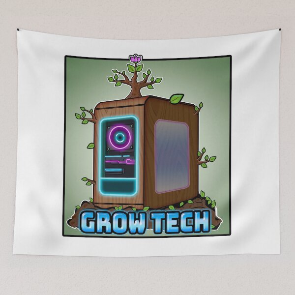 Item preview, GROW TECH : Cyberpunk Wooden PC Case with Neon Spirit designed and sold by AmazingEG.