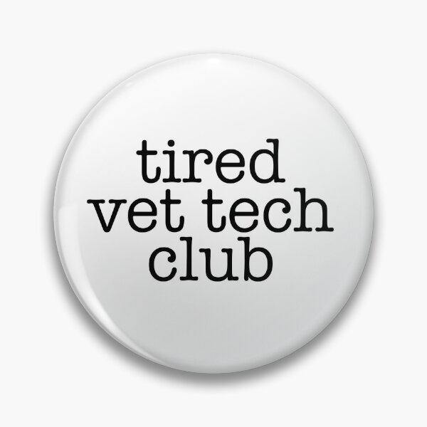 Item preview, Tired Vet Tech Club Sticker – Veterinary Technician Life Humor designed and sold by backwoodsdsgn.