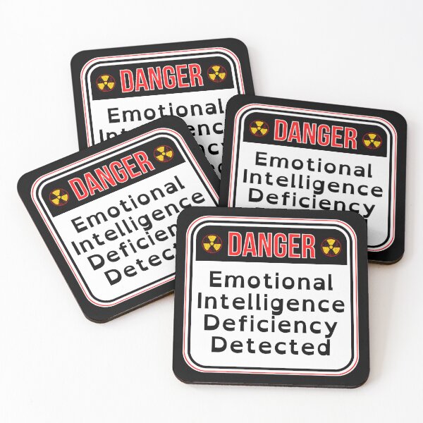 Item preview, DANGER:  Emotional Intelligence Deficiency Detected - funny warning signs designed and sold by DesignsFromTW-S.