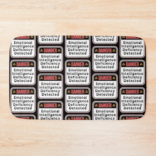 Item preview, DANGER:  Emotional Intelligence Deficiency Detected - funny warning signs designed and sold by DesignsFromTW-S.
