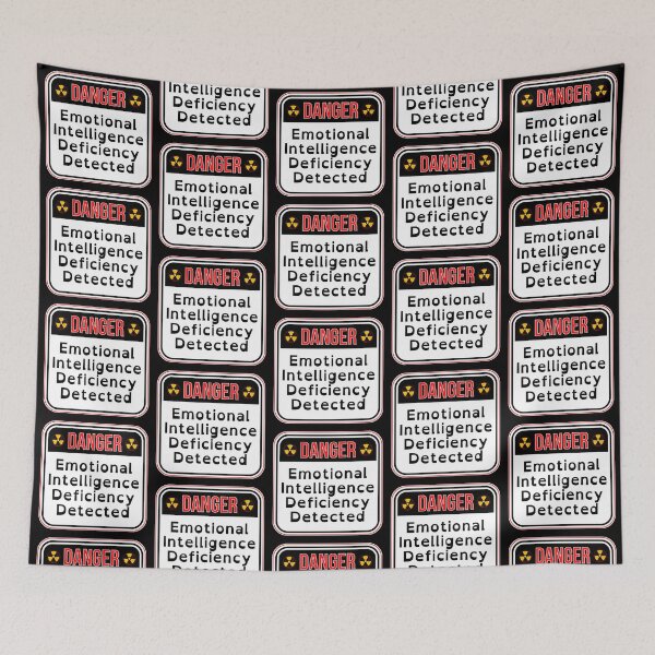 Item preview, DANGER:  Emotional Intelligence Deficiency Detected - funny warning signs designed and sold by DesignsFromTW-S.