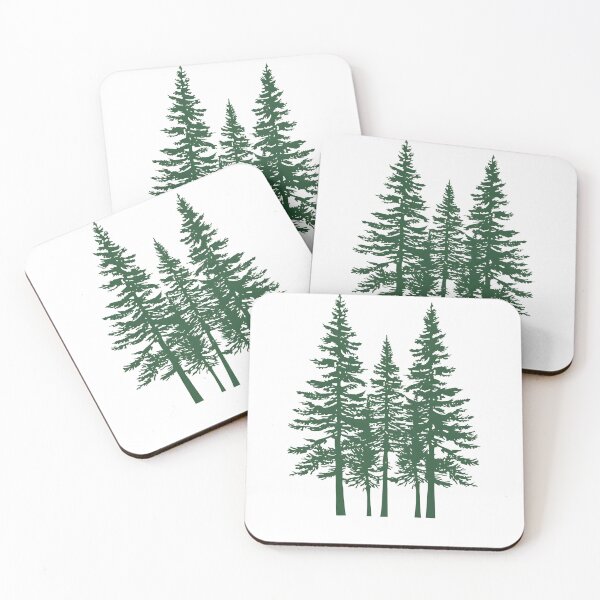 Item preview, Granola Girl Aesthetic, Forest Hiking, Forest Green, Linocut designed and sold by DesignDenDo ⭐⭐⭐⭐⭐.