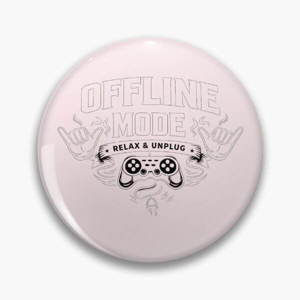 Item preview, Offline Mode Relax and Unplug Gamer Typography Graphic T-Shirt designed and sold by ArtStyleDesign.