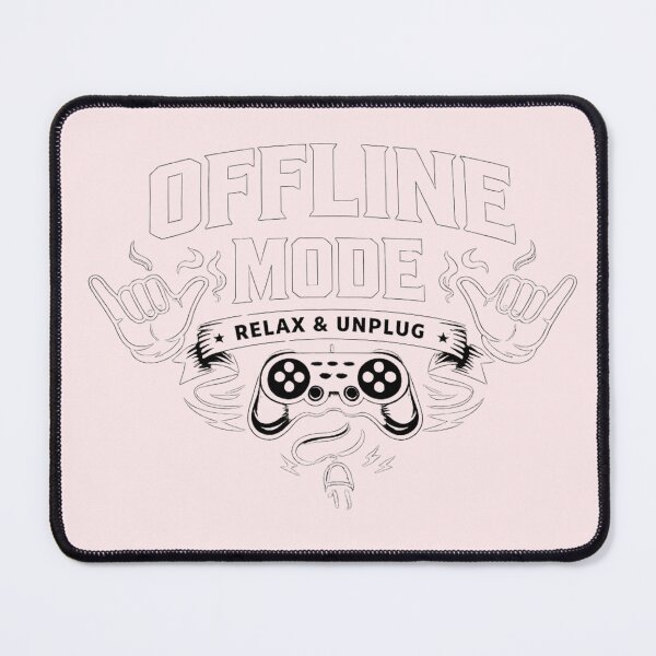 Item preview, Offline Mode Relax and Unplug Gamer Typography Graphic T-Shirt designed and sold by ArtStyleDesign.