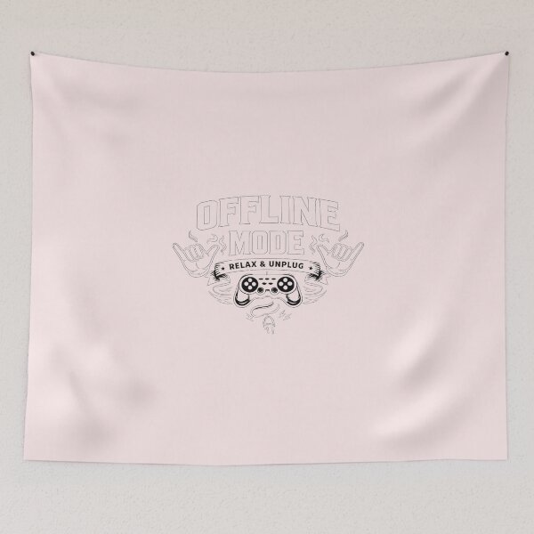 Item preview, Offline Mode Relax and Unplug Gamer Typography Graphic T-Shirt designed and sold by ArtStyleDesign.